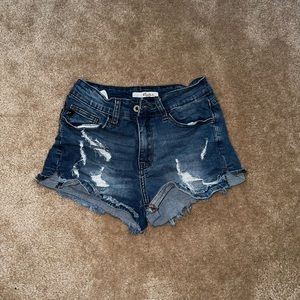 Low Waist Denim Shorts